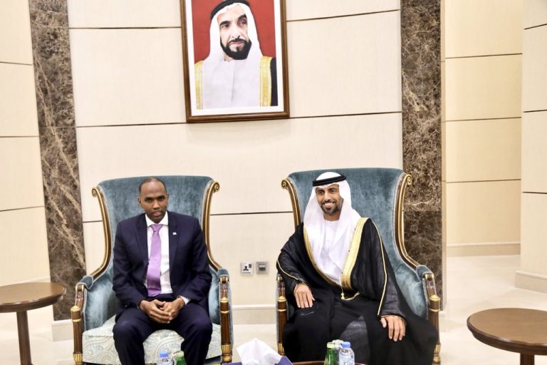 Ra’iisul wasaare Kheyre iyo Wafdi uu hoggaaminayo oo gaaray magaalada Abu-dhabi.