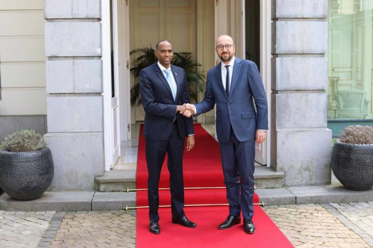 Ra’iisul Wasaare Kheyre iyo dhigiisa dalka Belgium oo ku kulmay Brussels