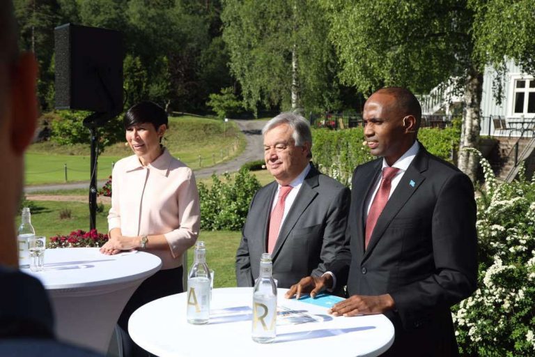 Ra’iisul Wasaare Khayre, Xog-haya Guud ee Qaramada Midoobay iyo Wasiirka Arrimaha dibadda Norway oo Wadajir u Furay Shirka Madasha Oslo