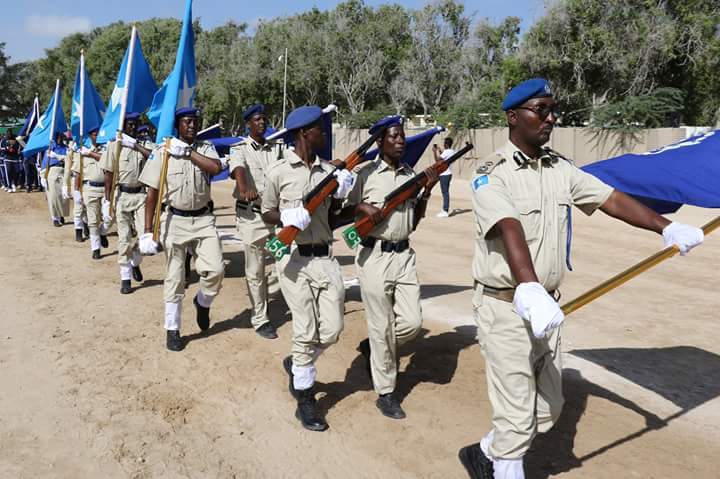 Ciidanka Booliiska Soomaaliyeed oo u diyaar garoow ugu jira xuska maalinta la asaasay.