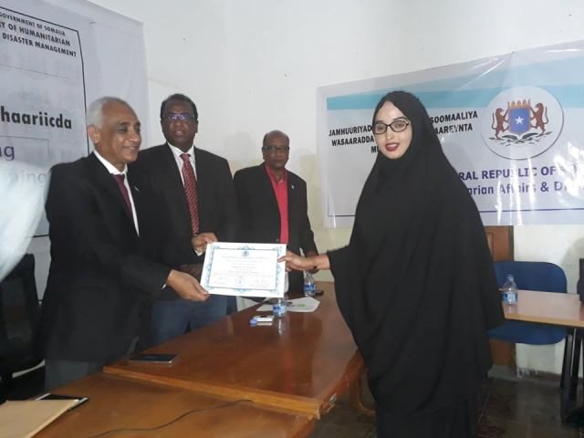 Tababar loo soo xiray shaqaale ka tirsan Wasaaradda Gar-gaarka iyo Maareynta Musiibooyinka