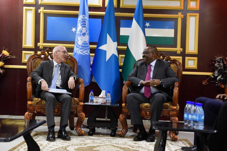 James Swan, Ergayga QM ee Soomaaliya Oo Magaalada Garowe Kula Kulmay Madaxweynaha Maamul Gobolleedka Puntland, Saciid Deni.