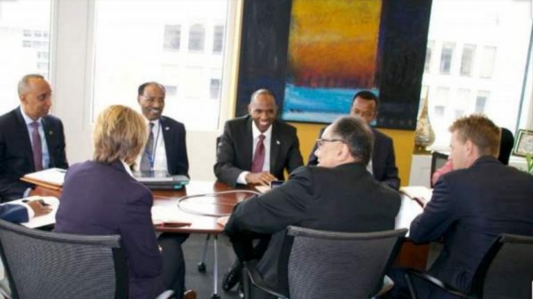 Ra’iisul Wasaare Kheyre oo shir uga qeybgalaya Washington.