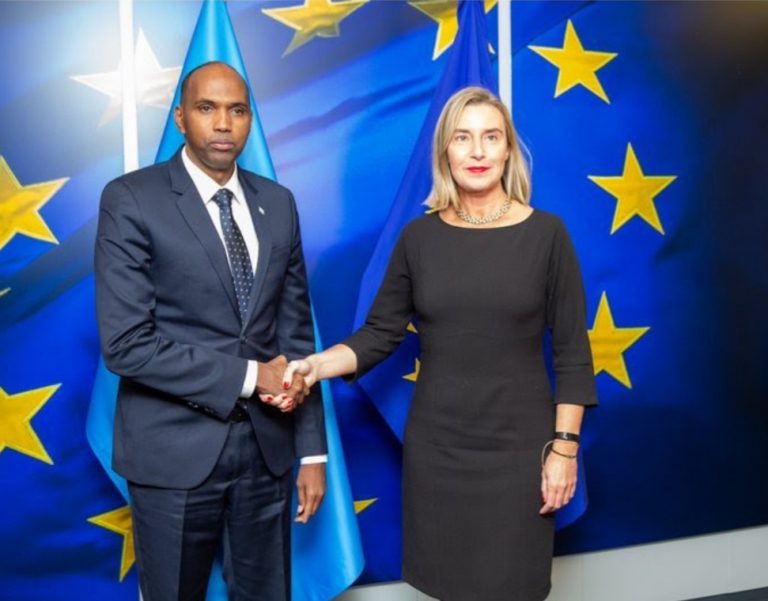 Ra’iisul Wasaare Khayre iyo Madaxweyne ku xigeenka Midowga Yurub oo Brussels ku kulmay.