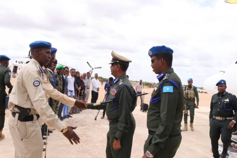 Taliyaha Booliiska Soomaaliya oo gaaray caasimadda Galmudug.