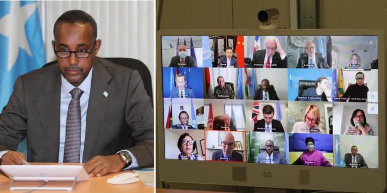 Ra’iisul Wasaare Rooble oo Golaha Ammaanka QM uga warbixiyay xaaladda Soomaaliya Baydhabo.