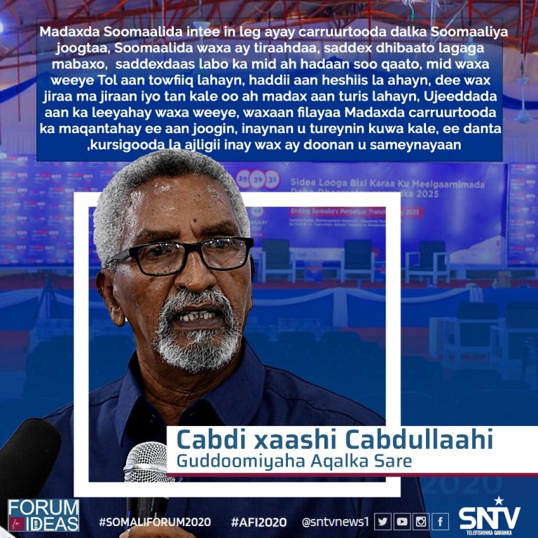 Guddoomiyaha Golaha Aqalka Sare oo ka hadlay marxaladaha uu dalka soo maray.