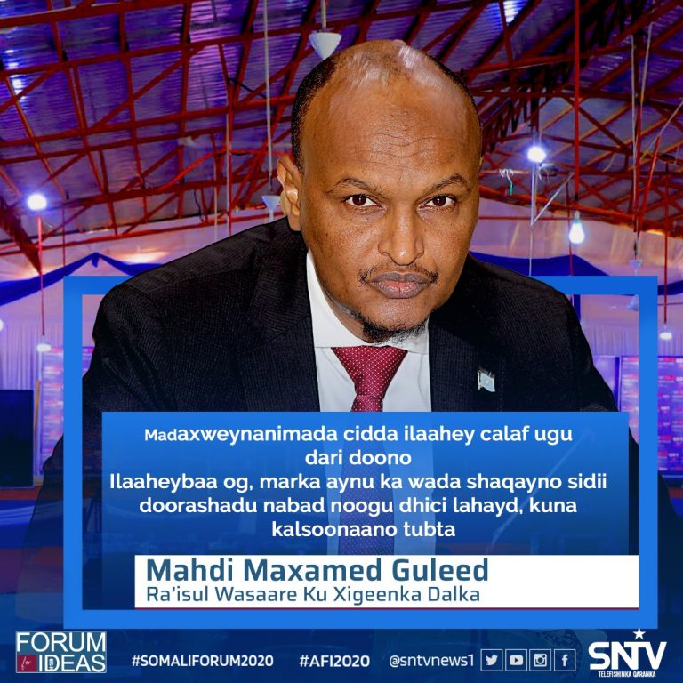 Ra’iisul Wasaare ku xigeenka dalka Mahdi Guuleed “In doorashadu nabad inoogu dhacdo faa’iidey u tahay qof kasta oo Soomaaliyeed”.