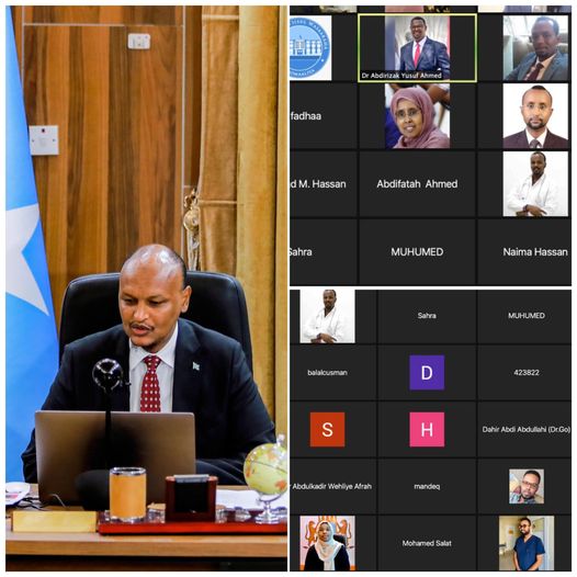 Shirka Guddiga Qaran ee Xakamaynta Xanuunka COVID-19 oo ka dhacay Magaalada Muqdisho.