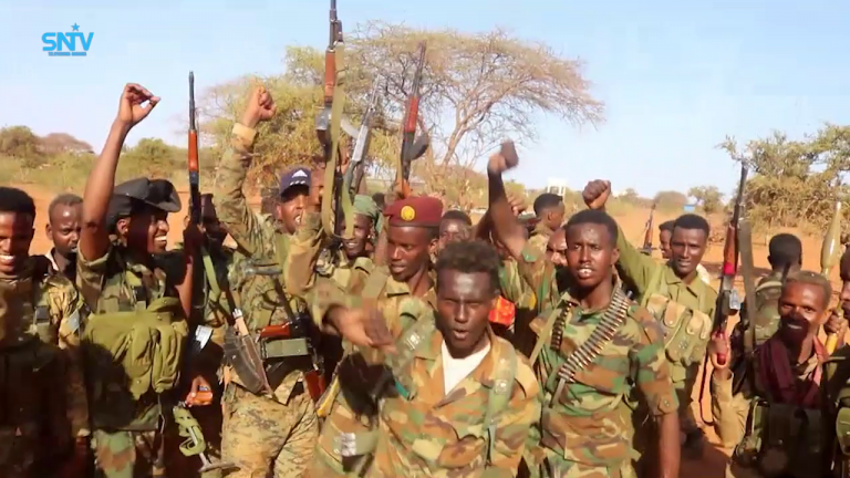 Ciidanka Xoogga dalka oo cagta mariyay fariisimo maleeshiyada Al-Shabaab ku lahaayeen gobolka Gedo+(SAWIRRO).