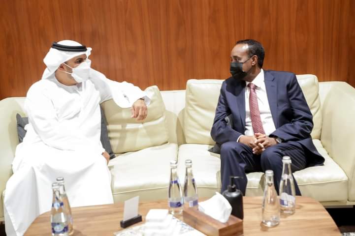 Ra’iisul Wasaaraha XFS Mudane Maxamed Xuseen Rooble oo gaaray magaalada Abu Dhabi.