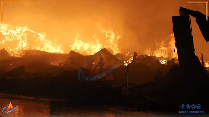 SAWIRRO:Khasaaro badan oo ka dhashay Dabkii xalay ka kacay suuqa Banaadir.