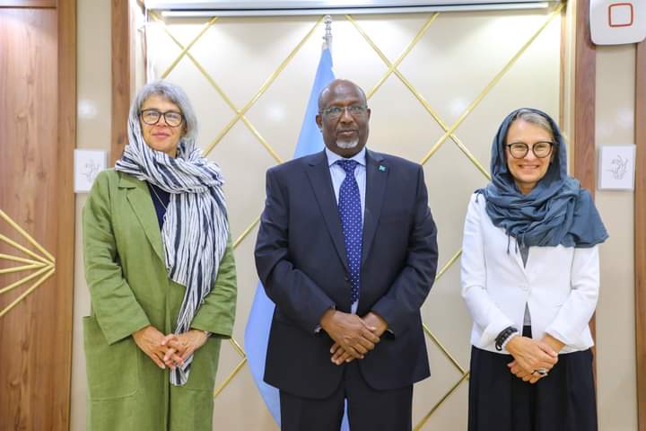 Gudoomiye Sheikh Aadan madoobe oo maanta la kulmay wafdi ay hoggaaminayso u qaabilsanaha Midowga Yurub arrimaha geeska Africa.