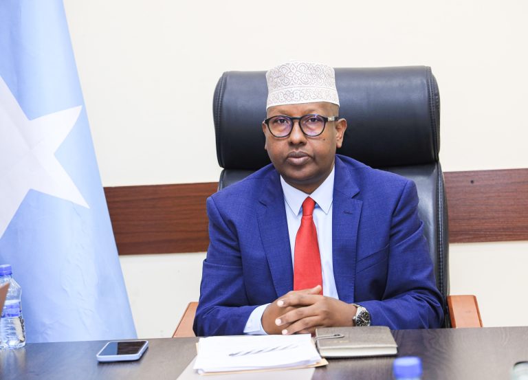 Wasiirka Arrimaha Gudaha XFS oo maanta la kulmay wafdi uu Hogaaminayey Madaxa Howlgalka Soomaaliya ee Hay’adda Socdaalka Aduunka (IOM)