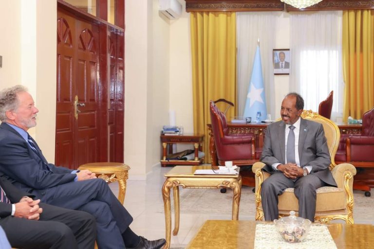 Madaxweynaha Qaranka oo Qaabilay Madaxda Hay’adda WFP. (SAWIRO)