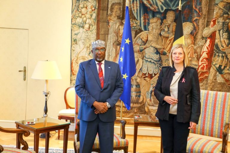 [SAWIRRO] Guddoomiye Sheikh Aadan Madoobe oo la kulmay dhigiisa dalka Belgium