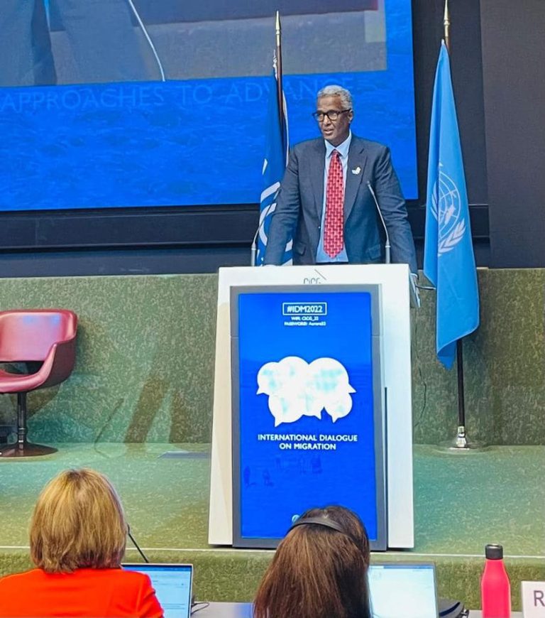 Ergeyga gaarka ah ee Madaxweynaha JFS u qaabilsan Gurmadka Abaaraha  oo ka qeybgalay shir caalami ah oo looga hadlayey Abaaraha