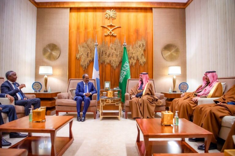 Madaxweyne Xasan Sheekh Maxamuud oo kulan miro-dhal ah la qaatay Dhaxal-sugaha Boqortooyada Sucuudi Carabiya Amiir Maxamed Binu Salmaan