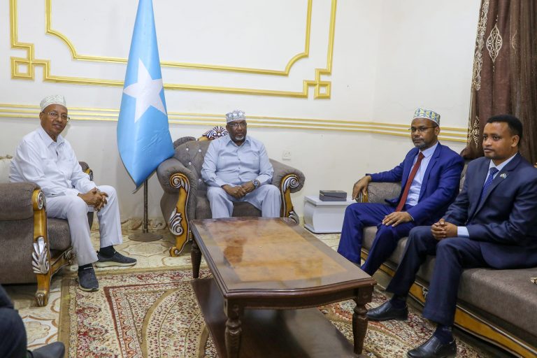 Guddoomiye Sheekh Aadan Madoobe oo la kulmay qaar ka mid ah Midowga Musharraxiinta KGS iyo Madasha Samatabixinta