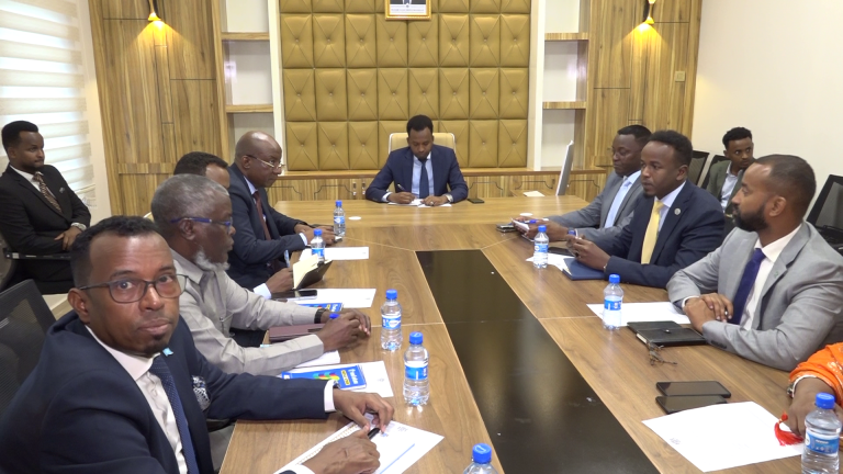 Guddiga Warfaafinta iyo isgaarsiinta golaha Shacabka oo kulan la qaatay Masuuliyiinta Wasaaradda Warfaafinta oo uu hogaaminayo wasiirka wasaaradda