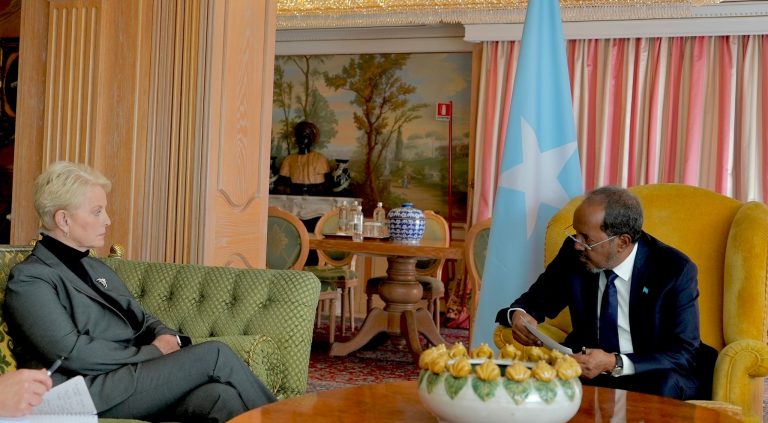 Madaxweyne Xasan Sheekh oo la kulmay Wasiirka Difaaca dalka Talyaaniga iyo Masuliyiin kale
