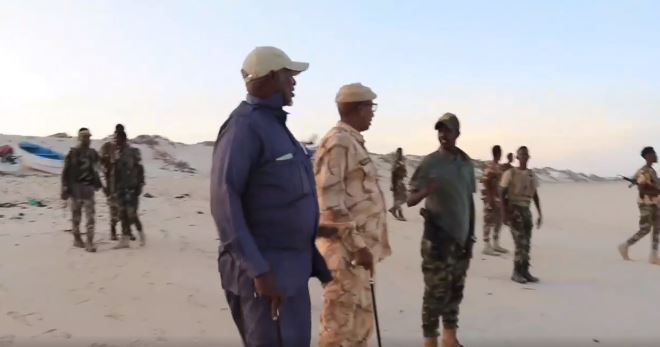 Taliyaha Ciidanka Lugta oo gaaray Deegaan xeebeedka Mareeg