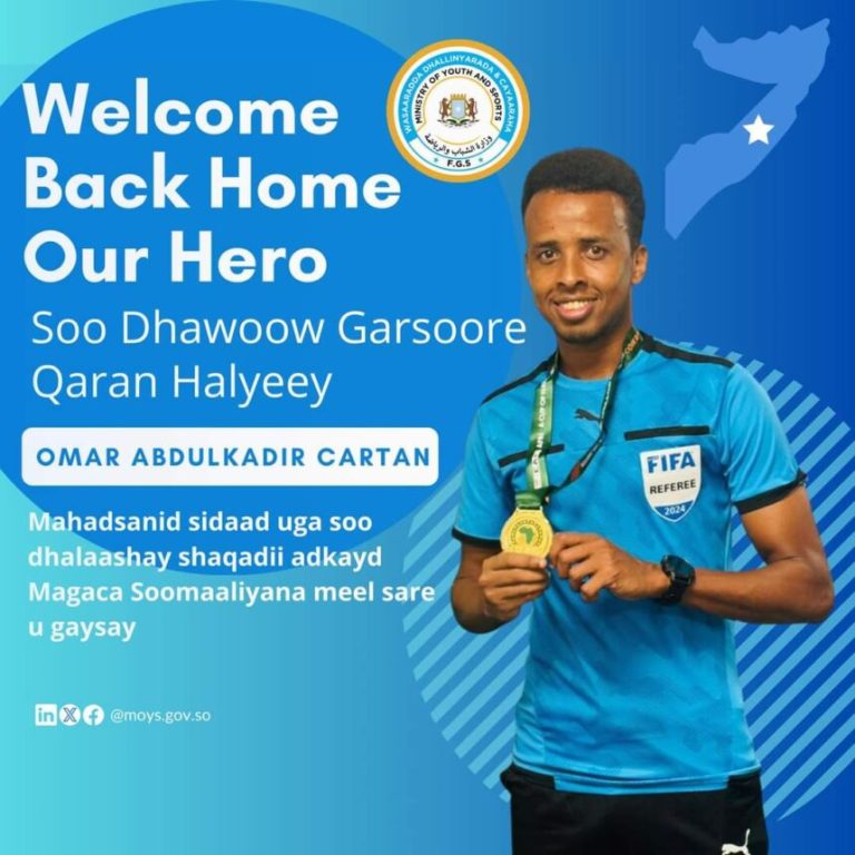 Garsoore Soomaaliyeed oo kamid noqday liiska xubnaha u tartamaya qabashada Ciyaaraha Koobka Adduunka ee 2026-ka