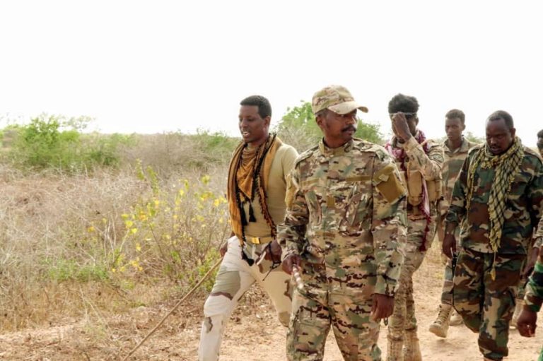 Taliyaha Ciidanka dhulka oo kormeer ku tagay Deegaano ay ka socdaan Howlgalo ka dhan ah Khawaarijta.