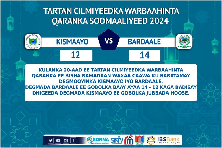Tartamayaasha Degmada Bardaale oo caawa u gudbay sideed dhamaadka tartanka “SAWIRRO”