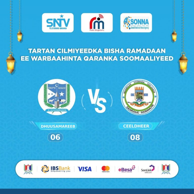 Tartamayaasha Degmada Ceeldheer oo caawa u gudbay afar dhamaadka tartanka (Semifinal)