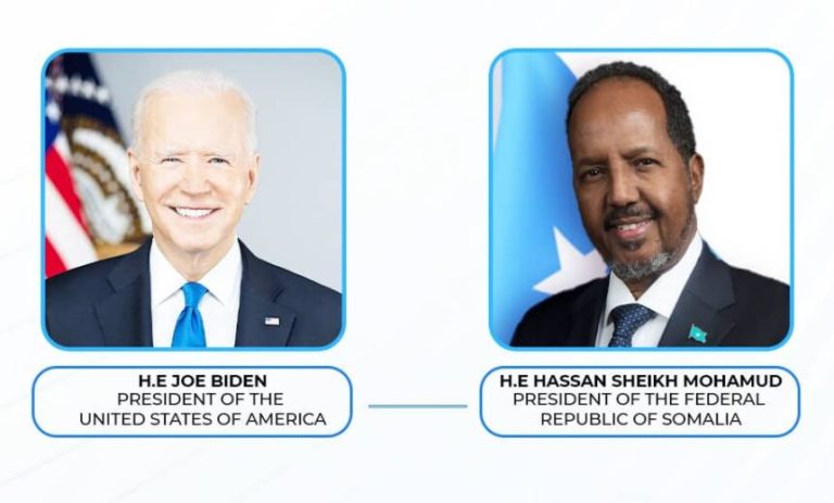 Madaxweynaha Mareykanka oo hambalyo ku aaddan Todobaadka Xorriyadda la wadaagay Madaxweynaha Soomaaliya 