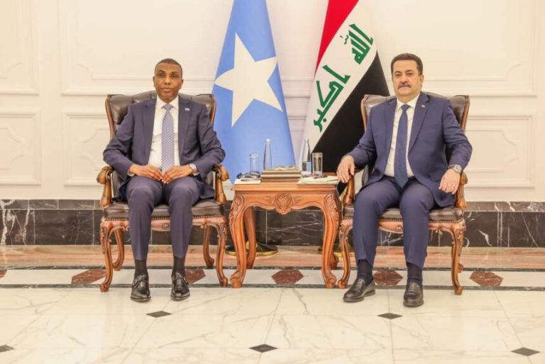 Ra’iisul Wasaaraha XFS Mudane Xamsa Cabdi Barre ayaa kulan la qaatay dhiggiisa dalka Ciraaq, Mudane Maxamed Shiyaac Al-Suudaani
