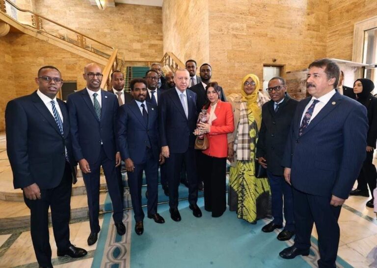 Madaxweynaha Turkiga oo xafiiskiisa ku qaabbilay Guddiga Saaxiibtinimada ee Baarlamanada labada dal