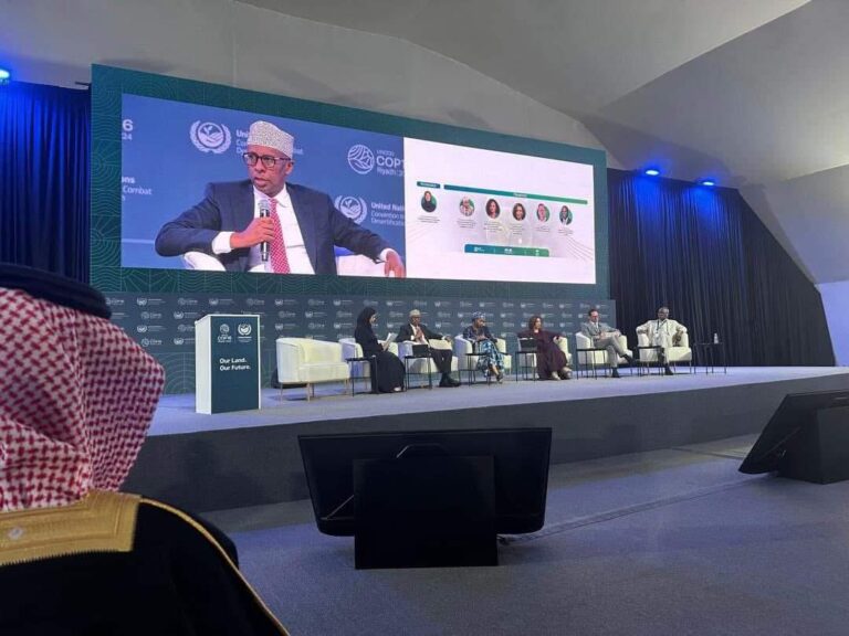 Wasiirka Kheyraadka Biyaha Soomaaliya oo la qeybgalay shirka COP16 oo ka dhacay Rayaad