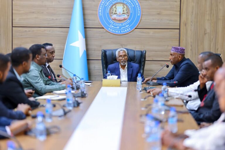 Guddoomiyaha Aqalka Sare oo xafiiskiisa kulan kula qaatay Guddiga Doorashooyinka Qaranka