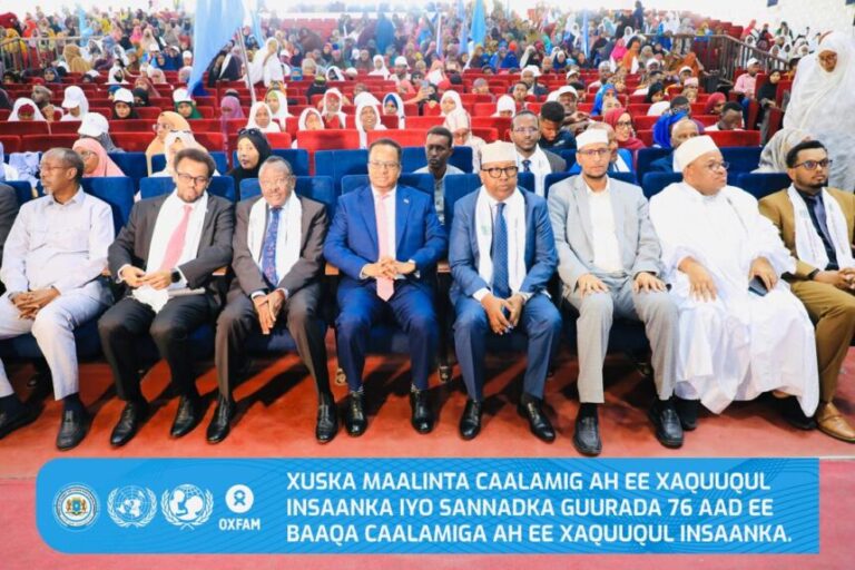 Xuska Maalinta Caalamiga Ah Ee Xuquuqul Insaanka oo Muqdisho lagu qabtay