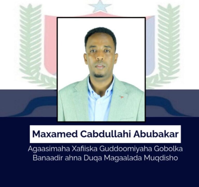 Guddoomiyaha Gobolka Banaadir oo Magacaabay Agaasimaha Xafiiska Guddoomiyaha Gobolka