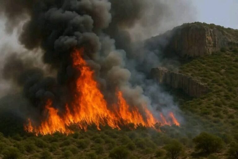 Dab ka kacay buurta Daalo ee gobolka Sanaag