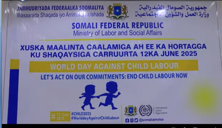 Wasiir Ku-xigeenka Shaqada XFS oo ka digtay ku-shaqeynta carruurta,