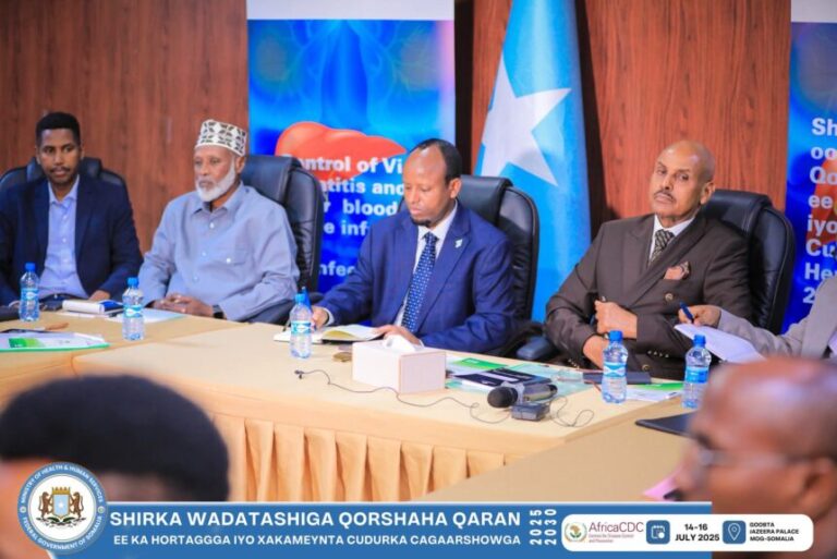 Shir-Wadatashi Qaran oo lagu diyaarinayo Qorshaha Qaran ee Ka Hortagga iyo Xakameynta Cudurka Cagaarshowga oo ka furmay Muqdisho