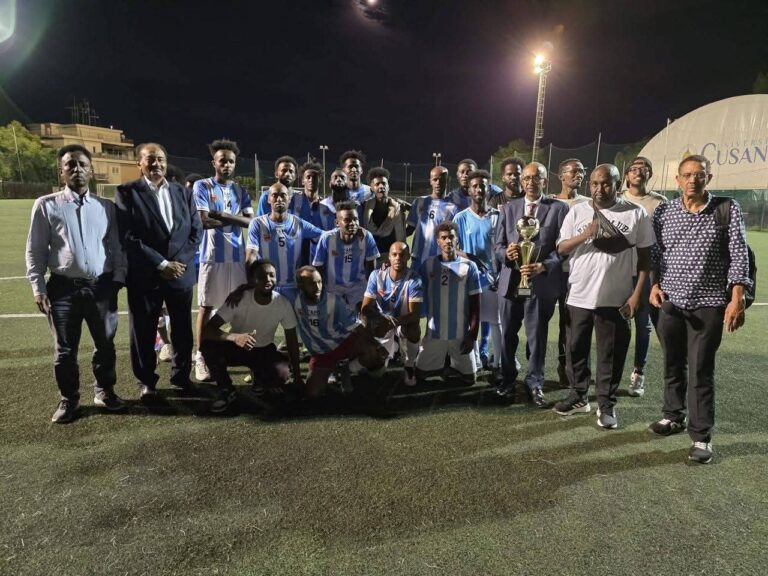 Danjiraha Soomaaliya ee Talyaaniga oo bogaadiyay guusha kooxda jaaliyadda Soomaaliyeed ee Roma