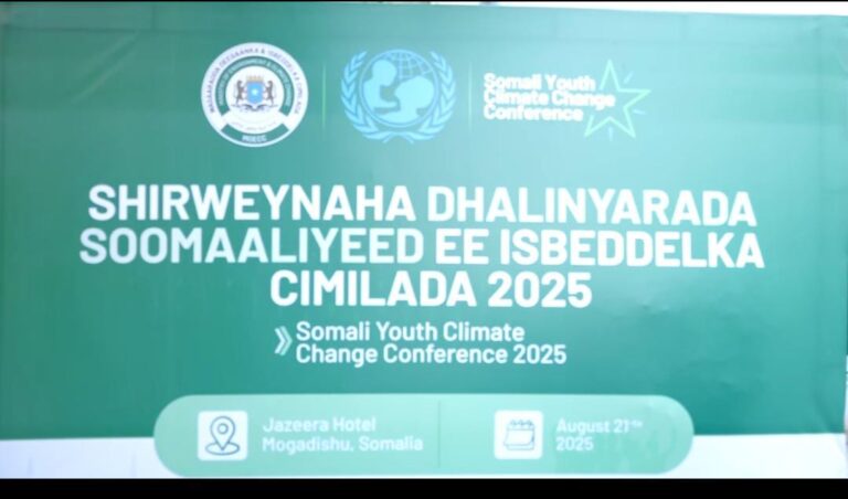 Shirweynaha dhallinyarada Soomaaliyeed ee Isbeddelka Cimilada oo ka furmay Muqdisho