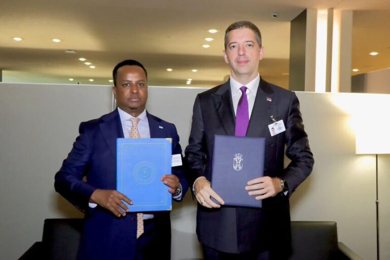 Soomaaliya iyo Seerbiya oo kala saxiixday heshiis iskaashi diblomaasiyadeed