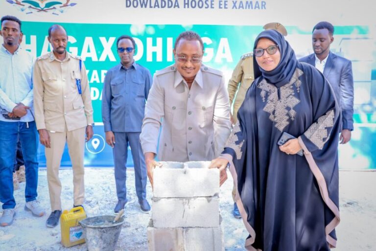 Guddoomiyaha Gobolka Banaadir oo dhagax-dhigay dib-u-dhiska xarunta Degmada Shingaani Guddoomiyaha Gobolka Banaadir oo dhagax-dhigay dib-u-dhiska xarunta Degmada Shingaani