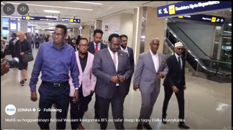 Ra’iisul Wasaare Ku-xigeenka XFS Saalax Axmed Jaamac oo lagu soo dhoweeyay Mareykanka.