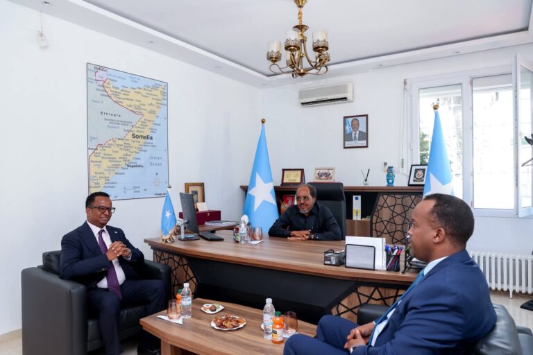 Madaxweyne Xasan Sheekh oo kormeer shaqo ku tagay Safaaraddeenna dalka Aljeeriya .