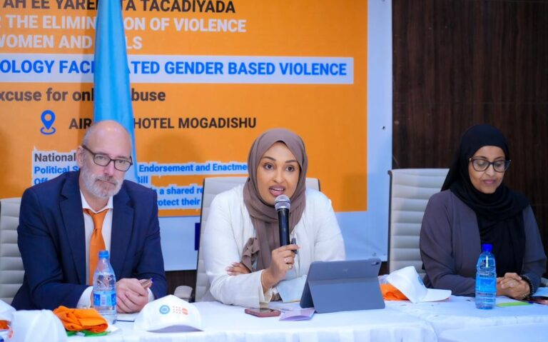 Wasiirka Qoyska XFS oo Muqdisho ka daahfurtay Ololaha 16-ka maalmood ah ee la dagaallanka tacaddiyada ka dhanka ah Haweenka.