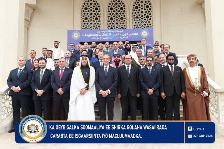 Wasiirka Wasaaradda Teknoolojiyadda XFS oo ka qeyb galay shirka Golaha Wasiirrada Isgaarsiinta Carabta.