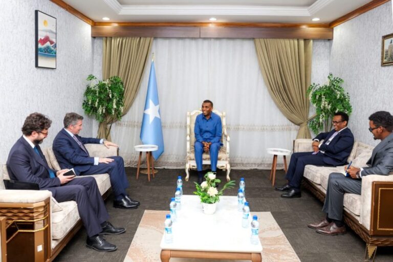 RW Xamsa Cabdi Bare oo xafiiskiisa ku qaabilay wafdi ka socda Turkiga