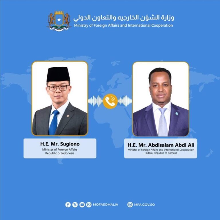 Indonesia oo mar kale xaqiijisay taageerada buuxda ee madax-bannaanida iyo midnimada dhuleed ee Soomaaliya
